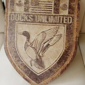 Ducks Unlimited Crest Metal/Wood Wall Hanging